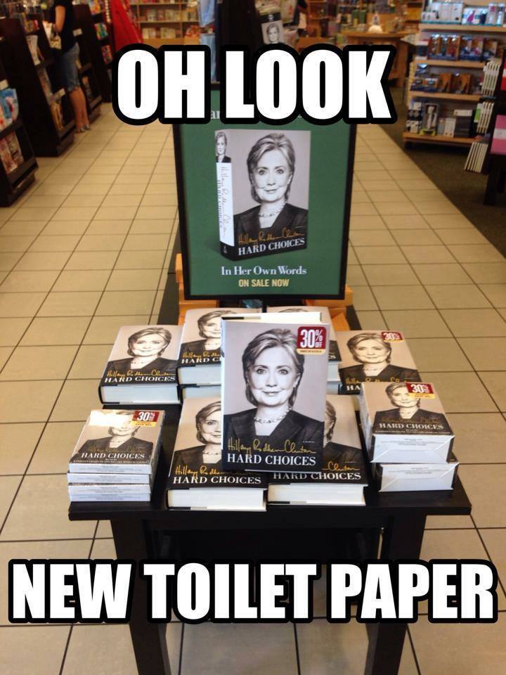 hillary book toilet paper